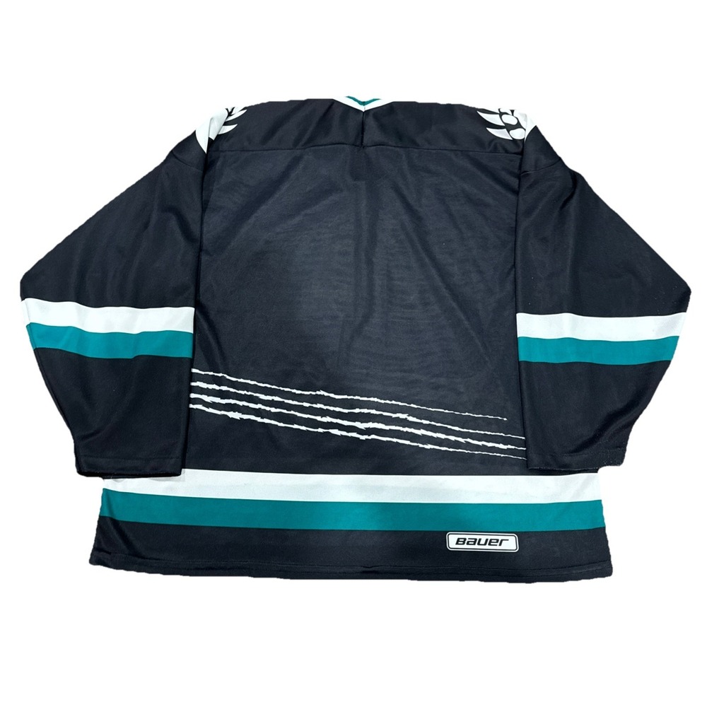 Vintage 1990s Denver Utah Grizzlies Bauer Black IHL Hockey Jersey Sz Adult L/XL - Picture 7 of 9